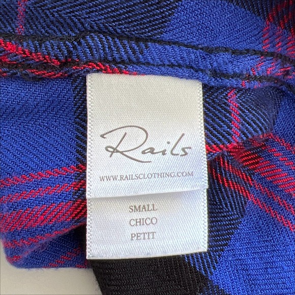 Rails Hunter Button Down Plaid Electric Blue Small - Picture 8 of 14